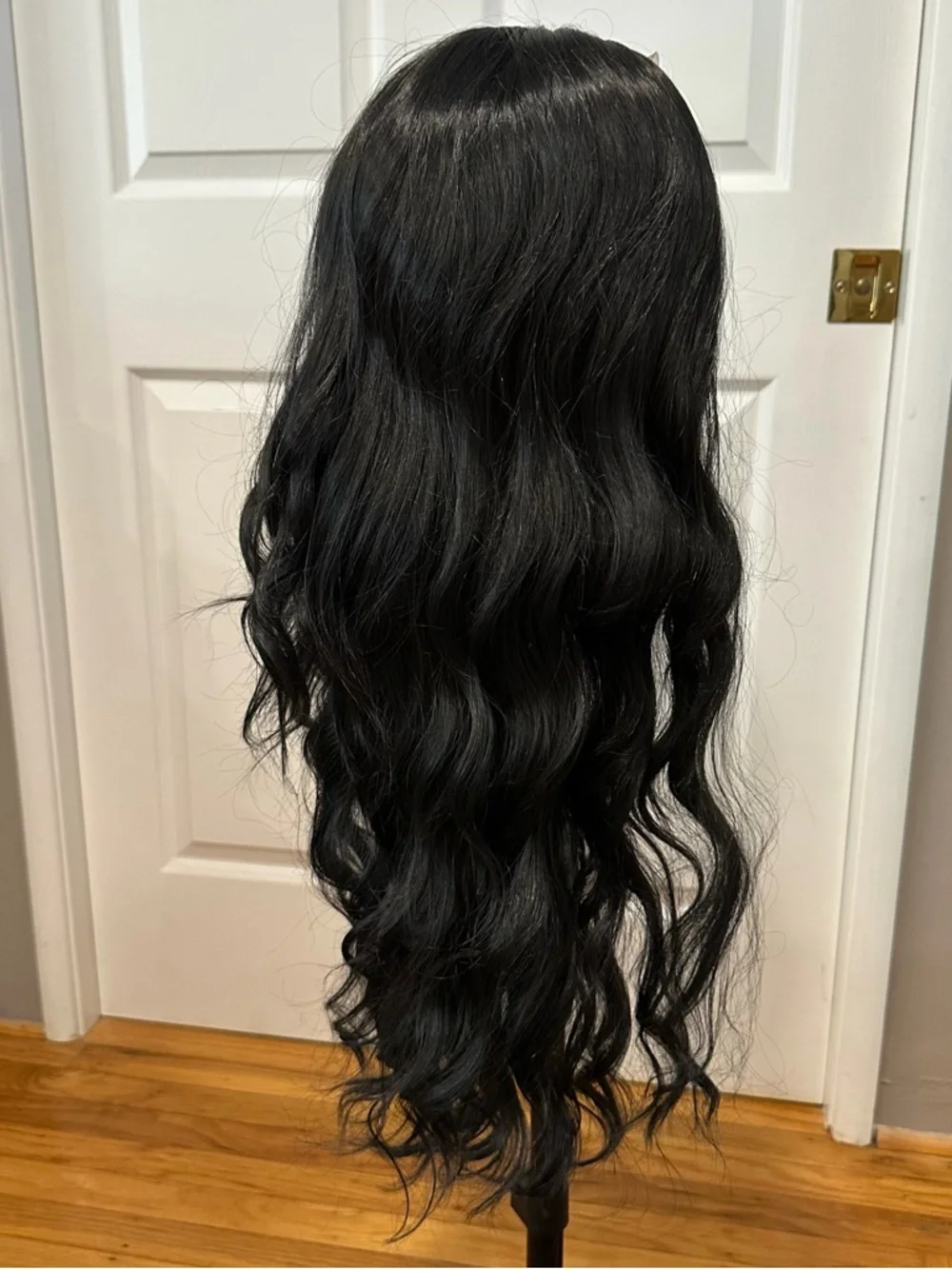 Synthetic 26” Black Wavy Lace Part Wig - Natural Shine #TC6